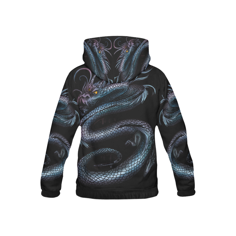Dragon Swirl All Over Print Hoodie for Kid (USA Size) (Model H13)