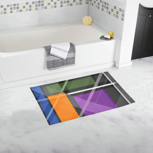 Crossing Shapes Bath Rug 16''x 28''