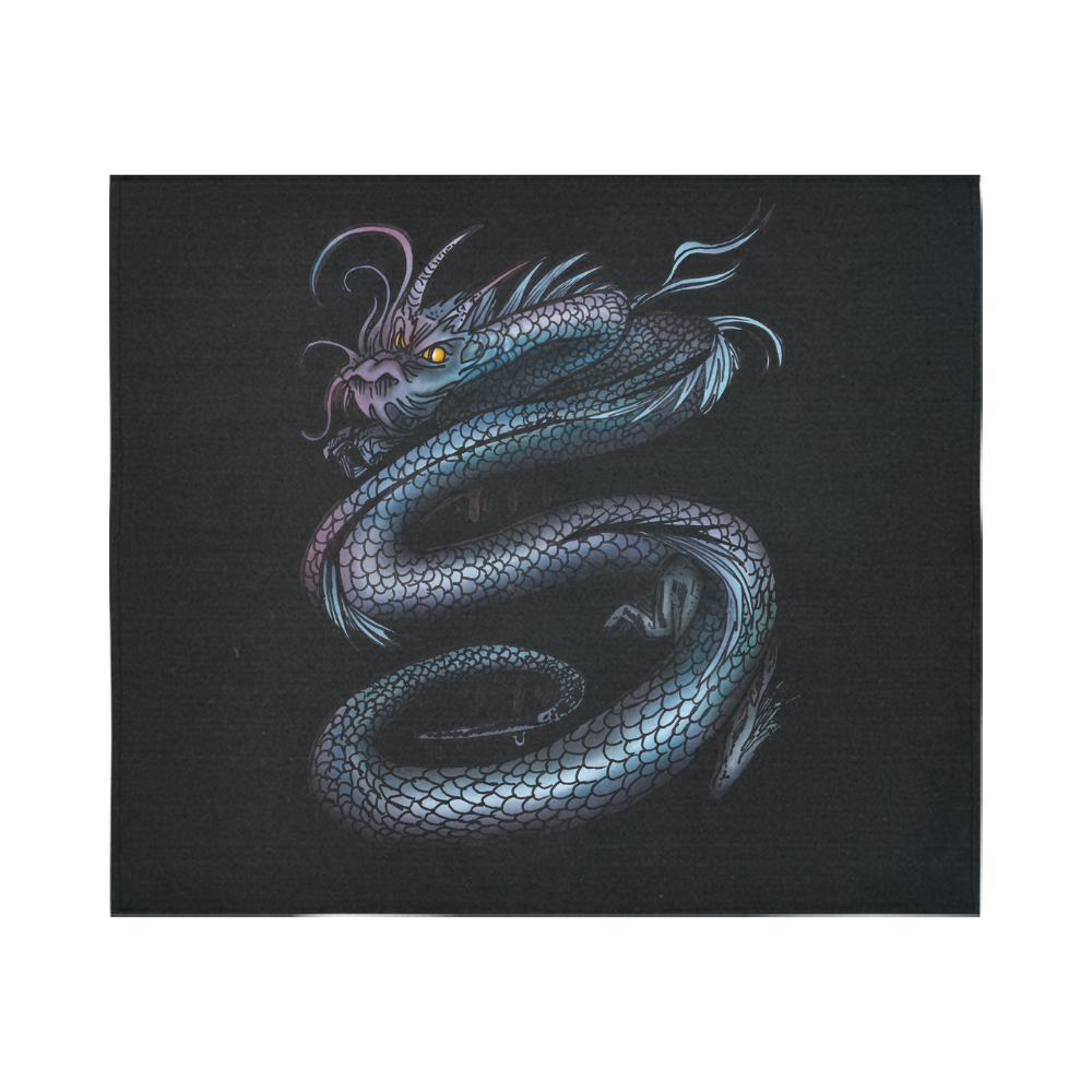 Dragon Swirl Cotton Linen Wall Tapestry 60"x 51"