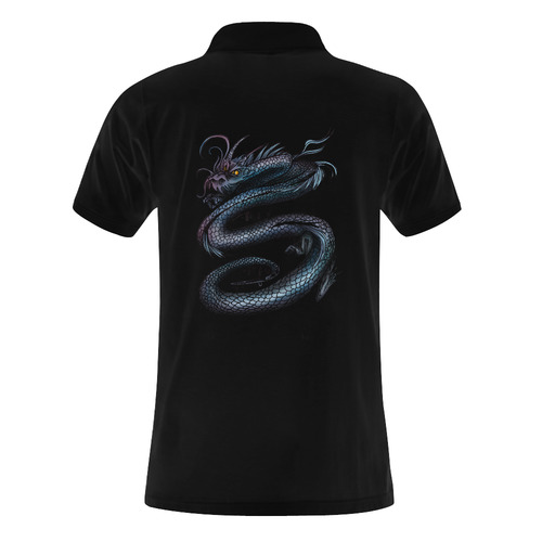 Dragon Swirl Men's Polo Shirt (Model T24)