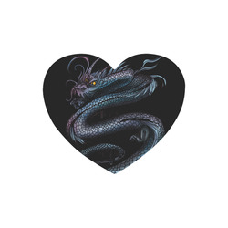 Dragon Swirl Heart-shaped Mousepad