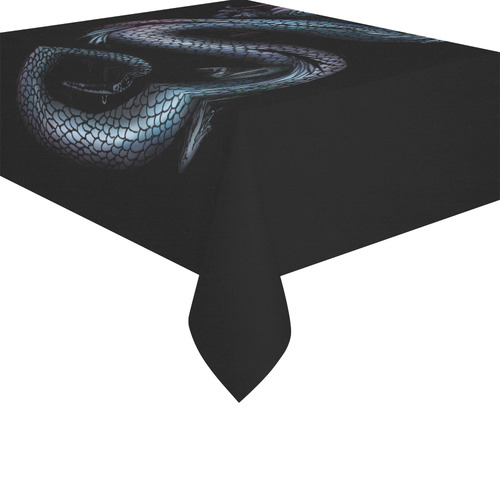 Dragon Swirl Cotton Linen Tablecloth 52"x 70"