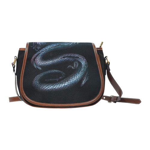 Dragon Swirl Saddle Bag/Small (Model 1649)(Flap Customization)