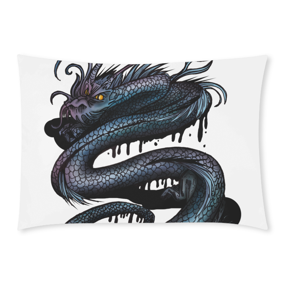 Dragon Swirl Custom Rectangle Pillow Case 20x30 (One Side)