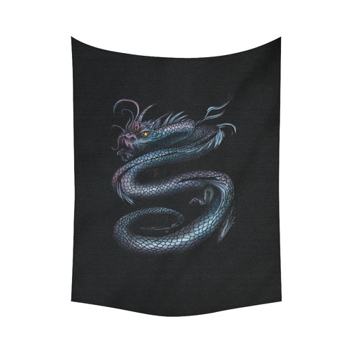 Dragon Swirl Cotton Linen Wall Tapestry 60"x 80"