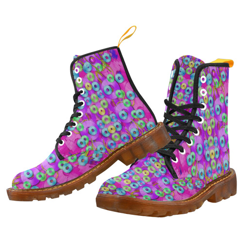 Festive metal and gold in pop-art Martin Boots For Men Model 1203H