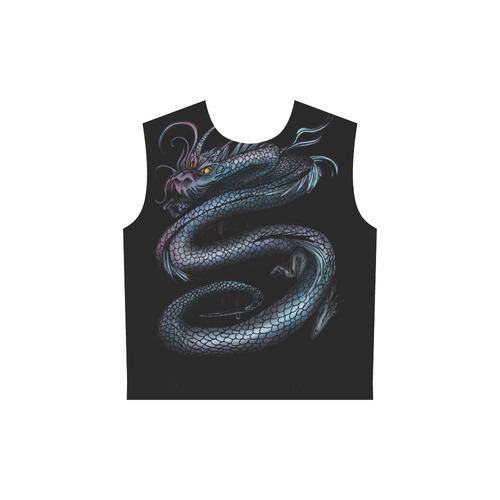 Dragon Swirl All Over Print Sleeveless Hoodie for Women (Model H15)