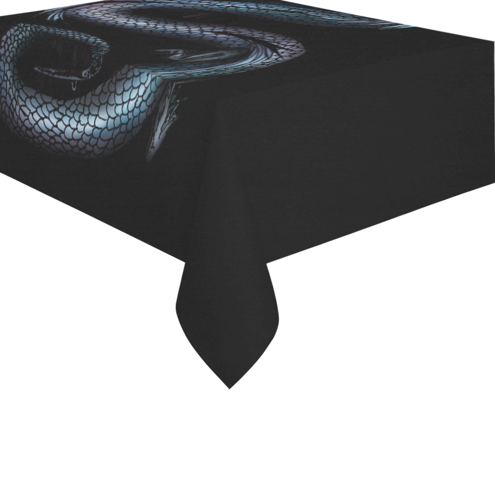 Dragon Swirl Cotton Linen Tablecloth 60" x 90"