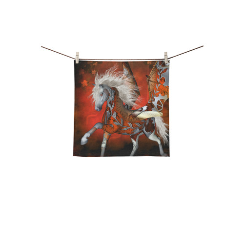 Awesome steampunk horse with wings Square Towel 13“x13”