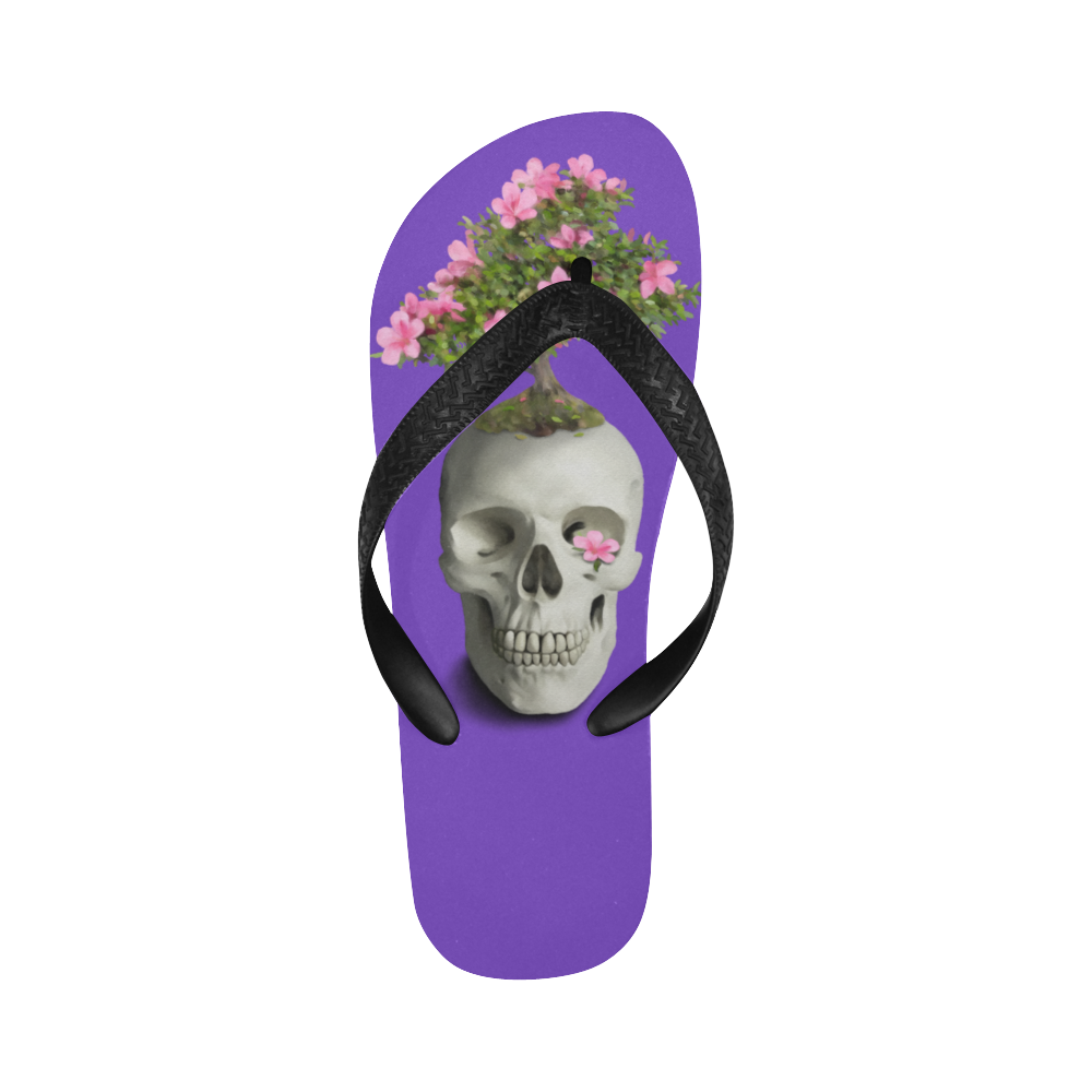Bonsai Skull Flip Flops for Men/Women (Model 040)