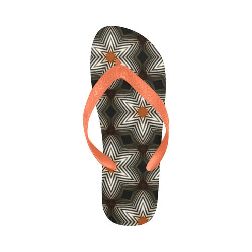 Flower Zebra Abstract pattern Flip Flops for Men/Women (Model 040)