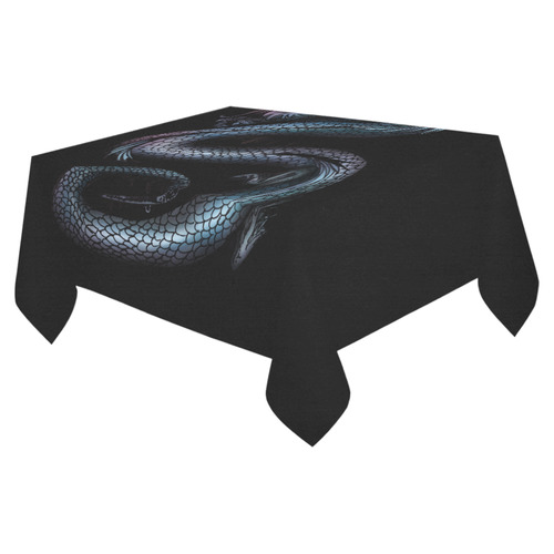 Dragon Swirl Cotton Linen Tablecloth 52"x 70"