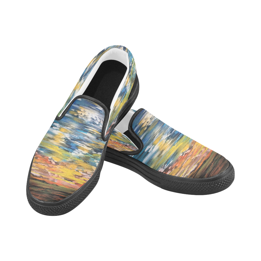 Sundown Men's Unusual Slip-on Canvas Shoes (Model 019)