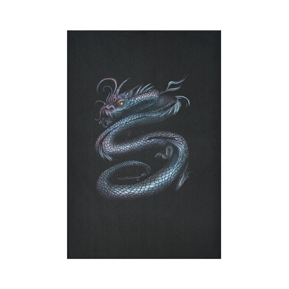 Dragon Swirl Cotton Linen Wall Tapestry 60"x 90"