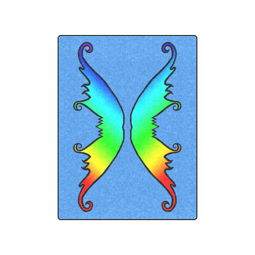 Fairy Wings Rainbow Blanket 50"x60"