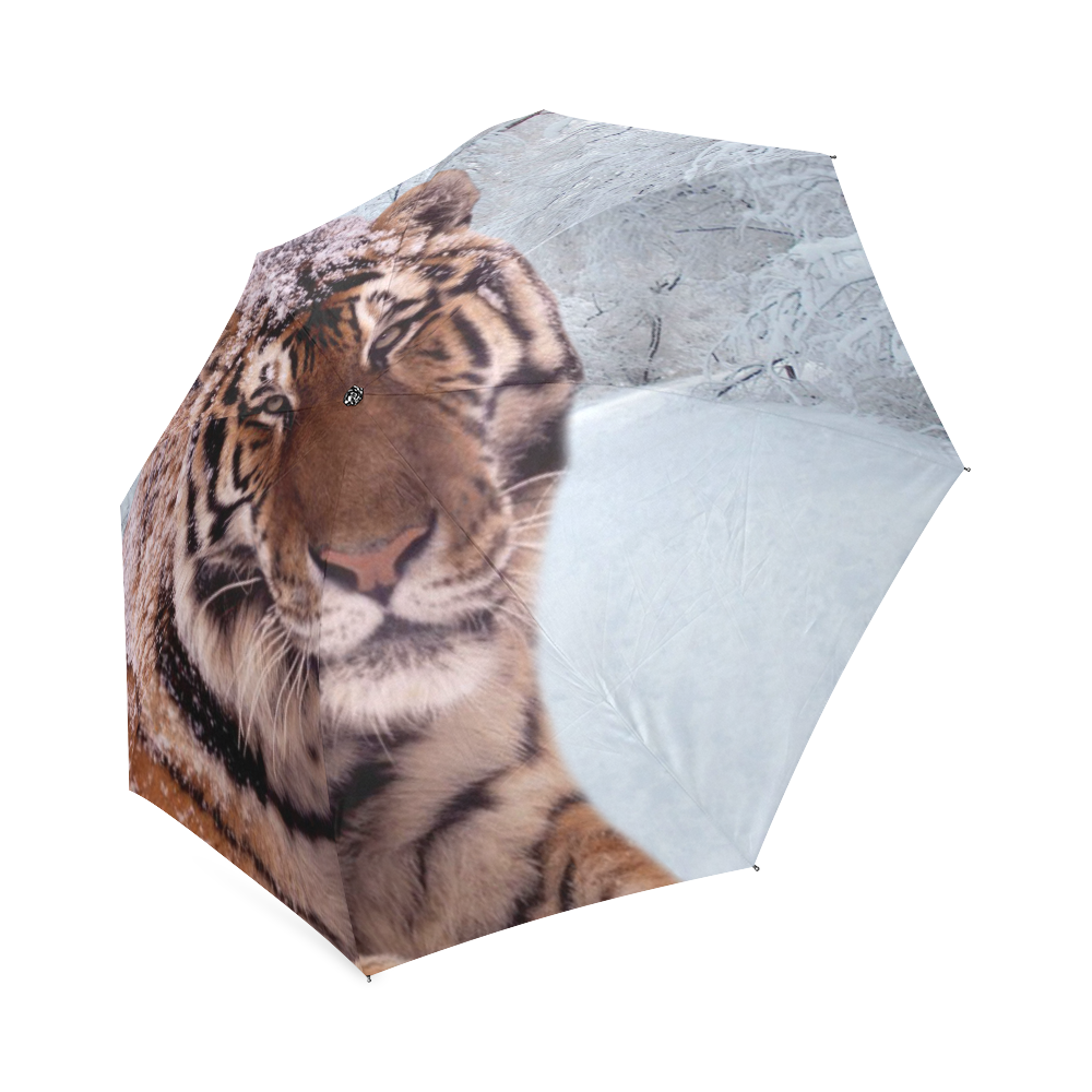 Tiger and Snow Foldable Umbrella (Model U01)