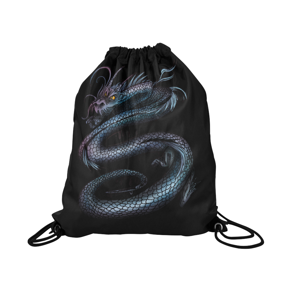 Dragon Swirl Large Drawstring Bag Model 1604 (Twin Sides)  16.5"(W) * 19.3"(H)