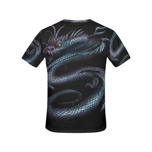 Dragon Swirl All Over Print T-Shirt for Women (USA Size) (Model T40)