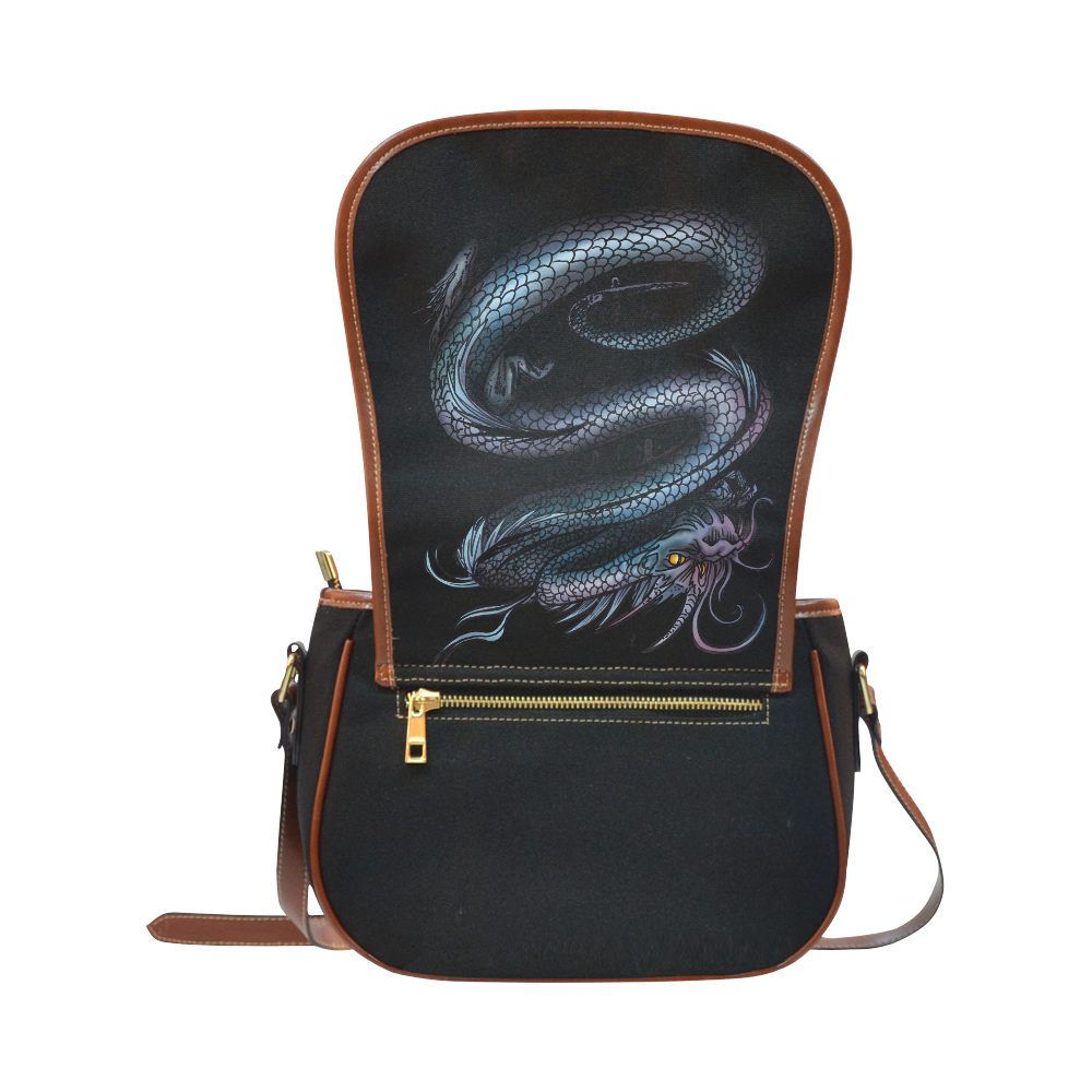 Dragon Swirl Saddle Bag/Small (Model 1649)(Flap Customization)