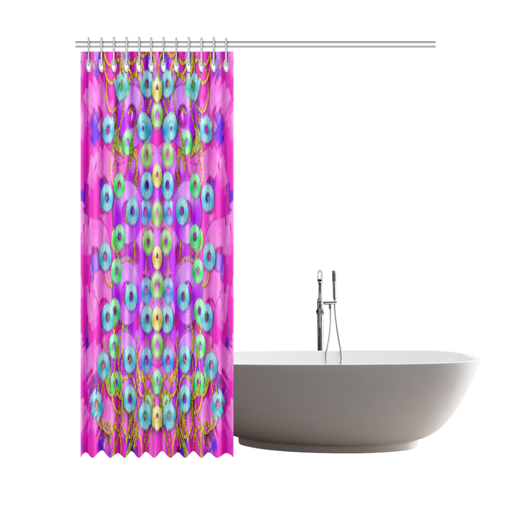Festive metal and gold in pop-art Shower Curtain 72"x84"