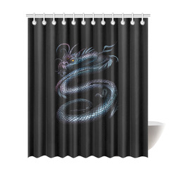 Dragon Swirl Shower Curtain 72"x84"