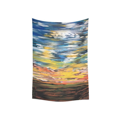 Sundown Cotton Linen Wall Tapestry 40"x 60"