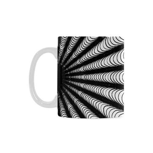 Black and white spider on spiderweb White Mug(11OZ)