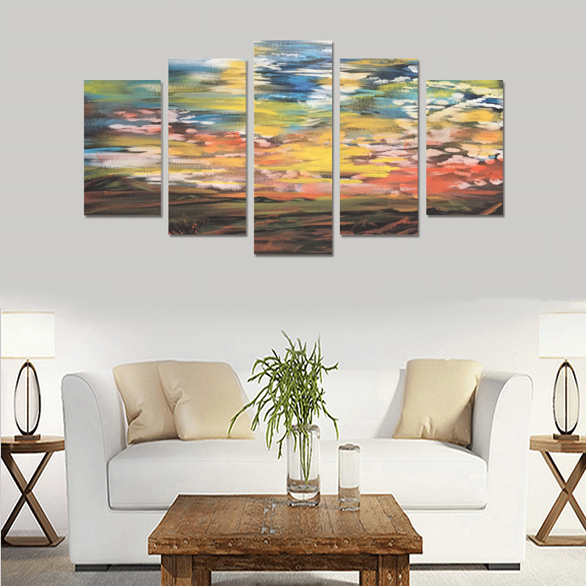 Sundown Canvas Print Sets A (No Frame)