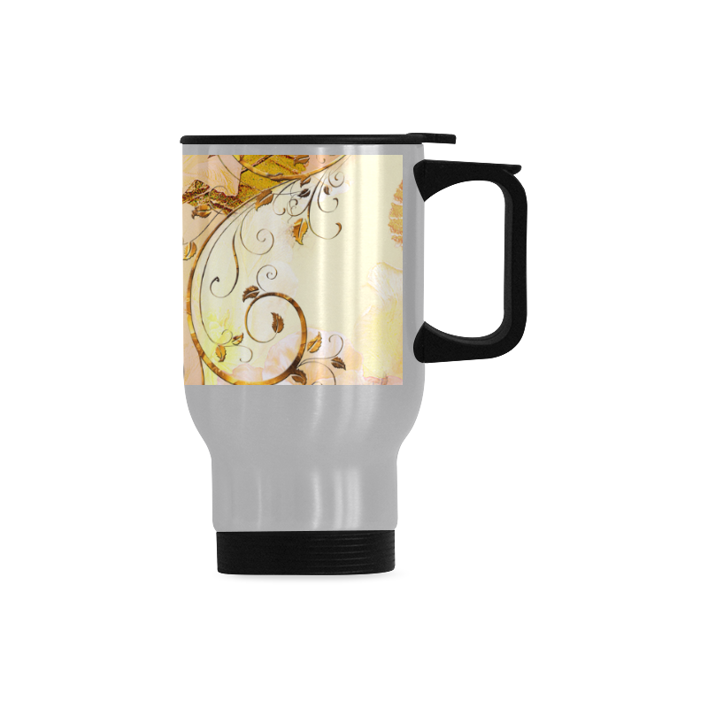 Beautiful flowers in soft colors Travel Mug (Silver) (14 Oz)