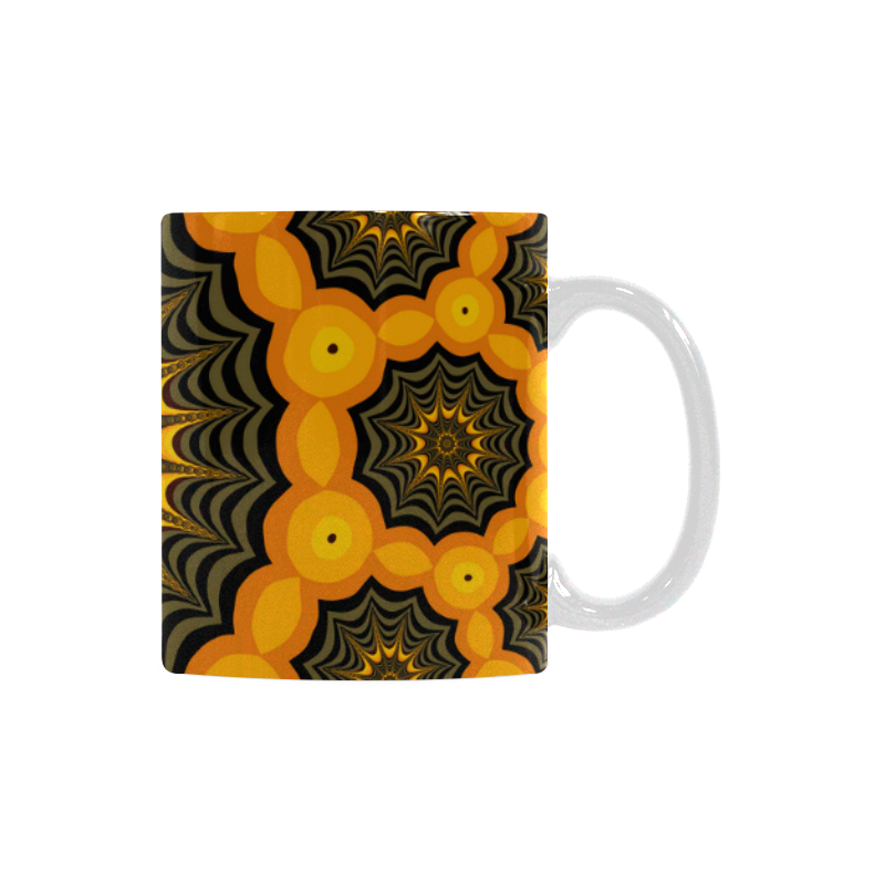 Halloween fractal spider webs White Mug(11OZ)