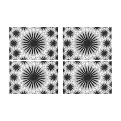 Black and white spiders lace pattern Placemat 12’’ x 18’’ (Set of 4)