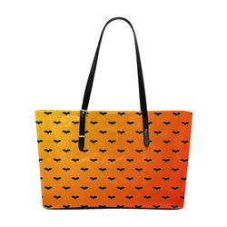 Tiny Bats Orange Euramerican Tote Bag/Large (Model 1656)