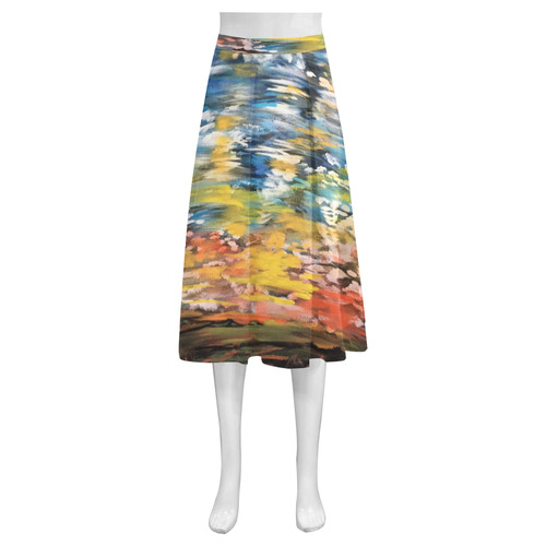 Sundown Mnemosyne Women's Crepe Skirt (Model D16)