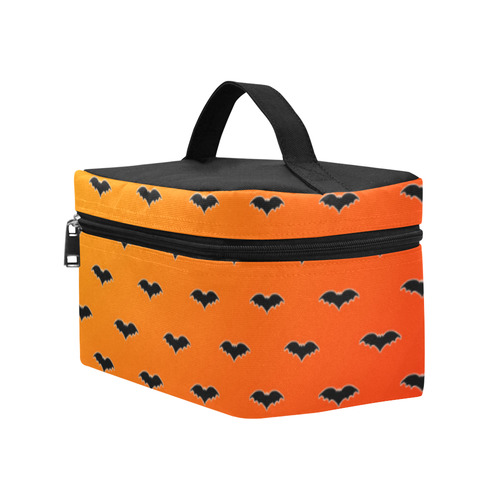 Tiny Bats Orange Cosmetic Bag/Large (Model 1658)