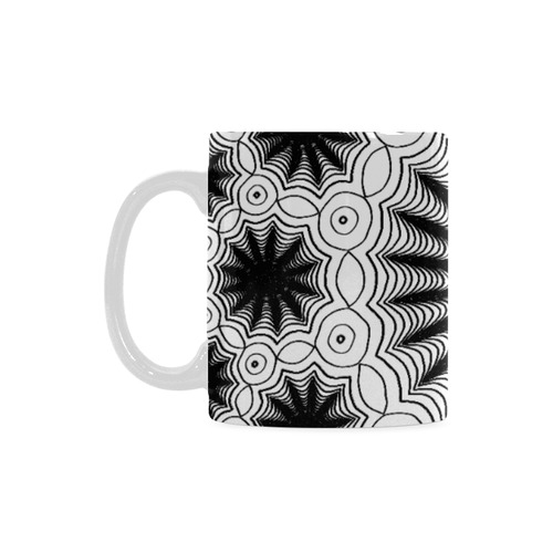 Black and white spiders lace pattern White Mug(11OZ)