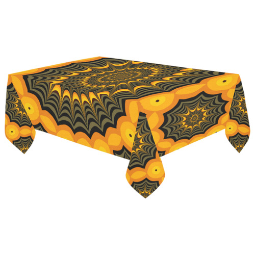 Halloween fractal spider webs Cotton Linen Tablecloth 60"x 104"