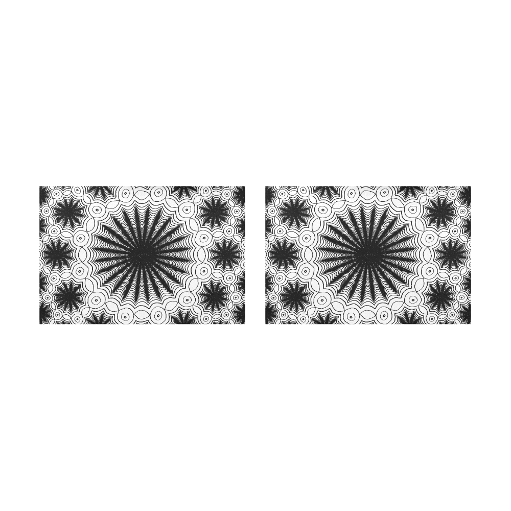 Black and white spiders lace pattern Placemat 12’’ x 18’’ (Set of 2)