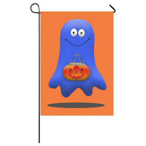 Halloween Boo Man Ghost Garden Flag 28''x40'' （Without Flagpole）
