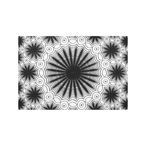 Black and white spiders lace pattern Placemat 12''x18''