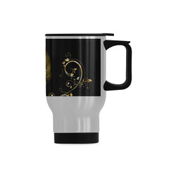 The golden skull Travel Mug (Silver) (14 Oz)