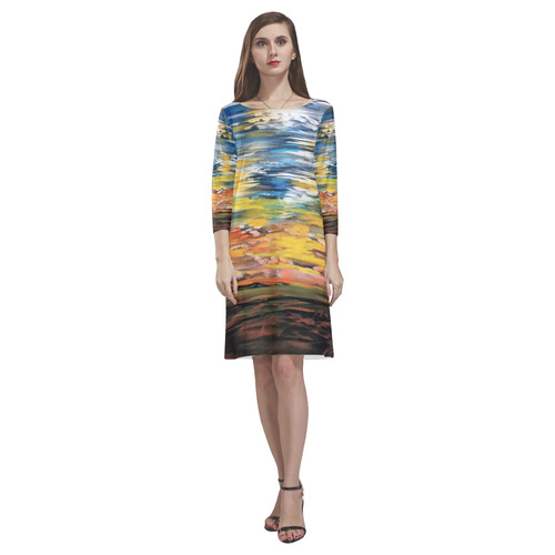 Sundown Rhea Loose Round Neck Dress(Model D22)