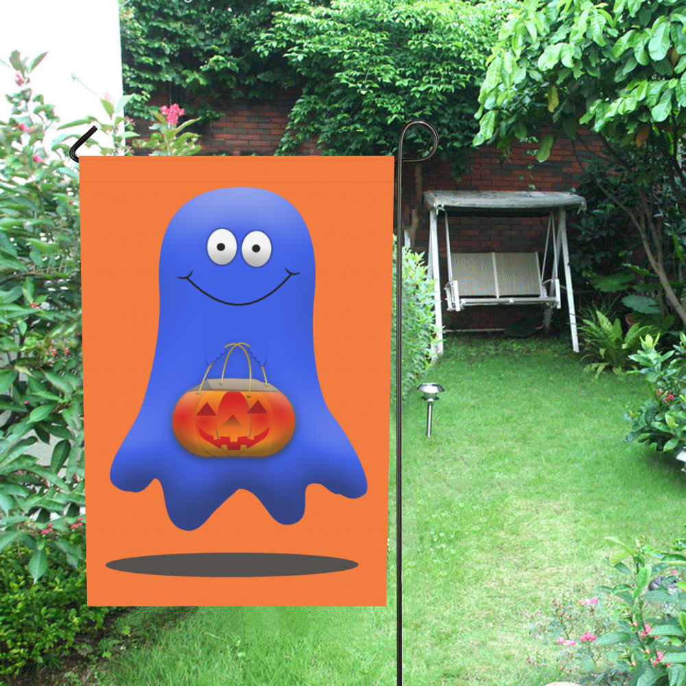 Halloween Boo Man Ghost Garden Flag 12‘’x18‘’（Without Flagpole）