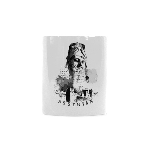 Black and White Assyrian Lamassu Mug White Mug(11OZ)
