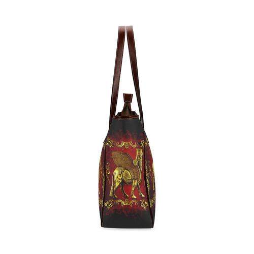 Gold and Red Winged Bull Tote Bag Classic Tote Bag (Model 1644)