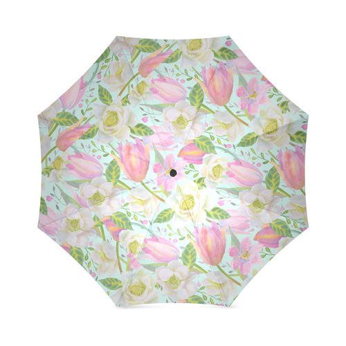 Rose & Tulips Foldable Umbrella (Model U01)
