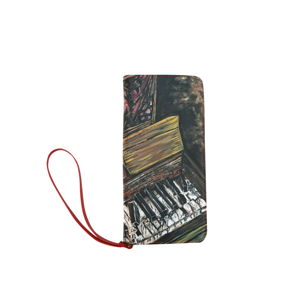 Broken Piano Women's Clutch Wallet (Model 1637)