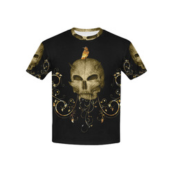 The golden skull Kids' All Over Print T-shirt (USA Size) (Model T40)