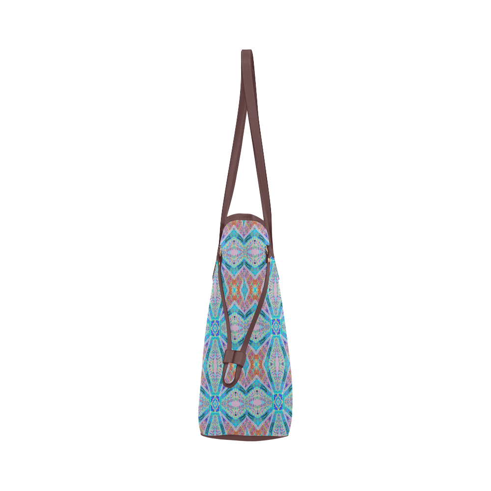 Stars within Flowers Clover Canvas Tote Bag (Model 1661)