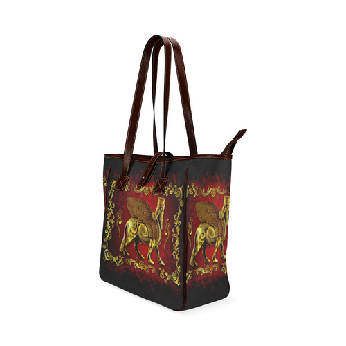 Gold and Red Winged Bull Tote Bag Classic Tote Bag (Model 1644)