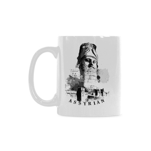 Black and White Assyrian Lamassu Mug White Mug(11OZ)